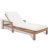Safavieh Donnamaria Wicker Sun Lounger - Natural/White For Sale - Image 4 of 11
