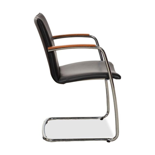 Freyr Chairs in Black Leather from Leolux, Set of 4 For Sale - Image 12 of 16
