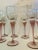 Vintage Frosted Dusty Rose-Color Stem Deco-Style Wine Glasses- Set of 9 For Sale - Image 9 of 13