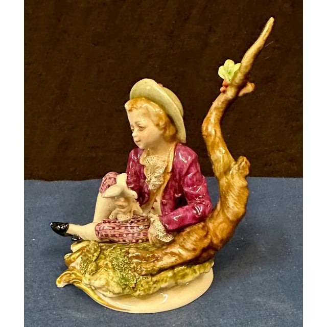Gold Early 20th Century Ginori Porcelain Cabinet Figurine For Sale - Image 8 of 9