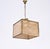 Vienna Straw Wicker, Glass Square & Brass Chandelier Lamp, Italy, 1950s For Sale - Image 13 of 17