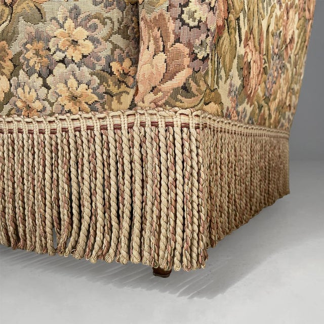 Mid-Century Modern Italian Armchairs in Wood and Fabric, 1950s, Set of 2 For Sale - Image 9 of 11