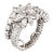Mid Century 4ct Diamond Ring Sz 7 Marquise Cluster & Baguette Platinum Band For Sale