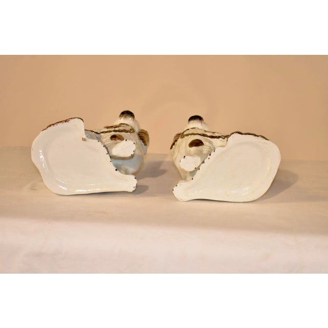 Ceramic Pair of 19th Century Staffordshire Spaniels For Sale - Image 7 of 8