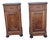 Pair of 19th Century French Walnut Marble Bedside Cabinets. For Sale