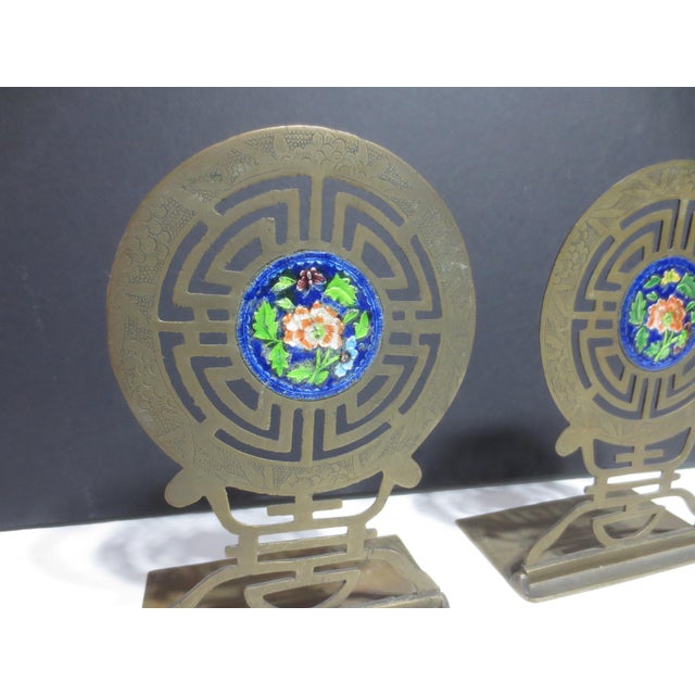 Metal Chinese Brass Bookends Mid-Century China For Sale - Image 7 of 7