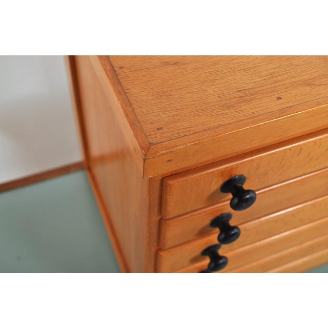 Small Beech Haberdashery Chest of Drawers, 1950s For Sale - Image 10 of 13