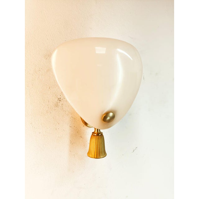 Mid-Century Modern Italian Brass Wall Light For Sale - Image 3 of 10