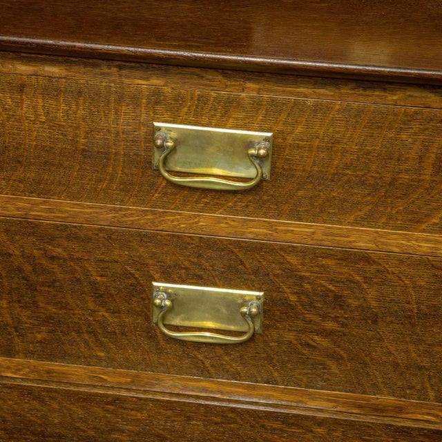 Wood Oak Dressing Table, 1890s For Sale - Image 7 of 14