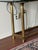 Glass Mid-Century Modern Italian Style Gilded Brass Glass Top Console Hall Table For Sale - Image 7 of 9