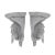 Wood A Pair of Vintage Wooden Hand-Carved Silver Dog Head Wall Brackets For Sale - Image 7 of 10
