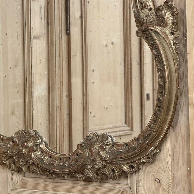 Italian 19th Century Louis XV Carved Giltwood Mirror For Sale - Image 12 of 15