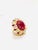 Bochic “Capri” Vintage Natural Ruby & White Opal Retro Ring Set In 18K Gold & Silver For Sale - Image 9 of 10