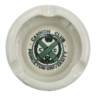 Vintage Cannon Club Princeton University Ceramic Ashtray Catchall Dish For Sale