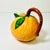 Mid 20th Century Coastal Boho Chic Hollywood Regency Majolica Trompe L’Oeil Orange Pitcher For Sale - Image 4 of 15