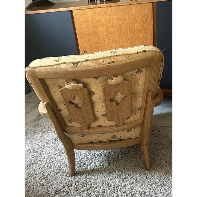 Wood José Oak Armchair by Guillerme Et Chambron for Votre Maison, 1960 For Sale - Image 7 of 12