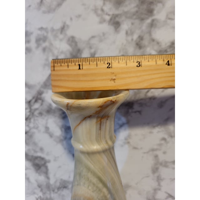 Mid 20th Century Neoclassical Neutral Marble Vase For Sale - Image 9 of 9