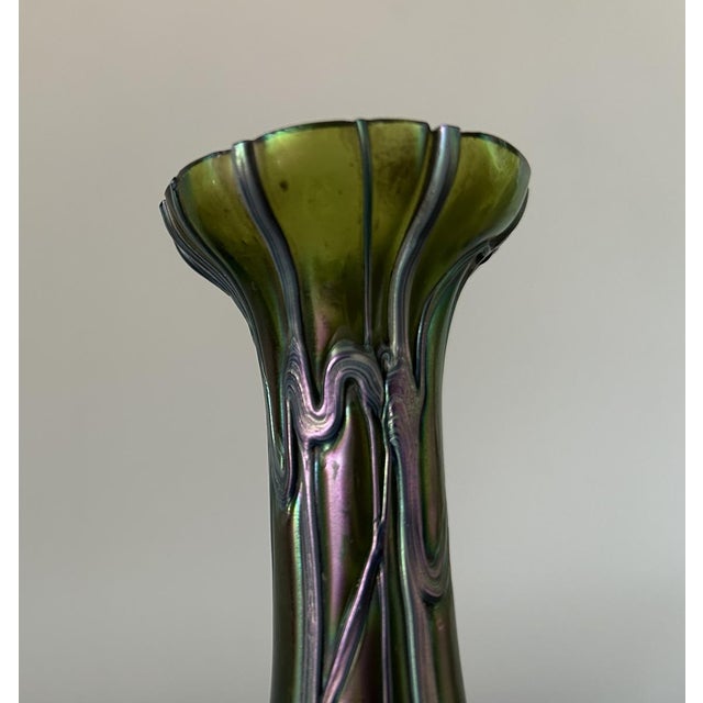 Art Nouveau Favrille Blown Glass Vase from Pallme König, Austria, 1920s For Sale - Image 10 of 16