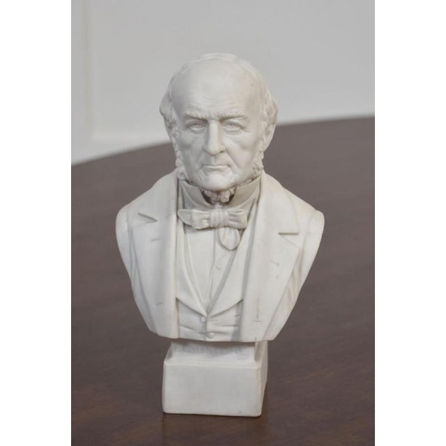 Parian Bust of William Ewart Gladstone in Porcelain & Marble, 1890s For Sale - Image 6 of 6