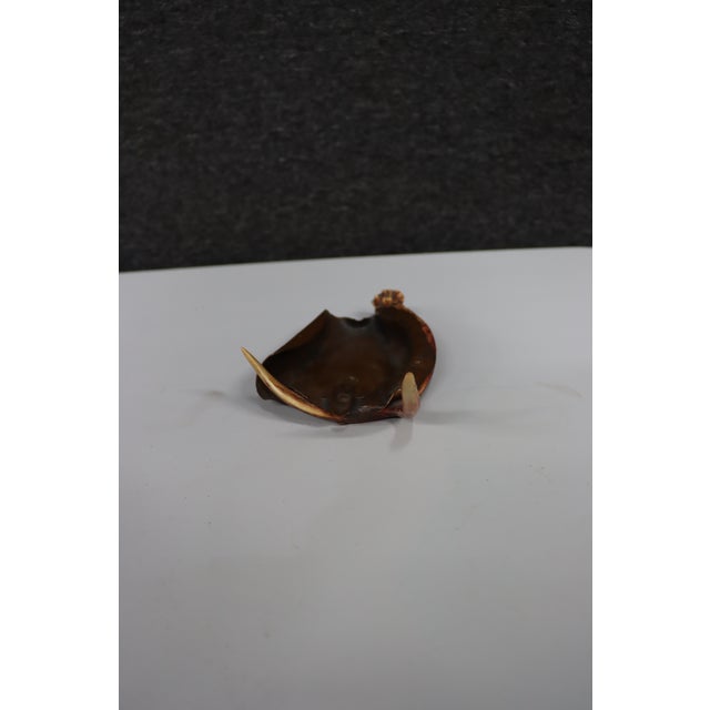 Metal Berry & Co. Copper Ashtray With Deer Antler Handle For Sale - Image 7 of 14