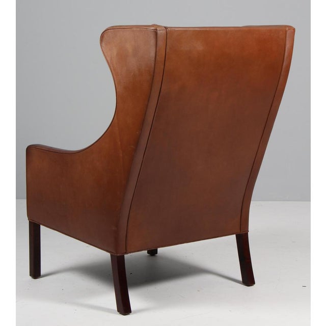 Wood Wingback Chair attributed to Børge Mogensen for Fredericia For Sale - Image 7 of 8