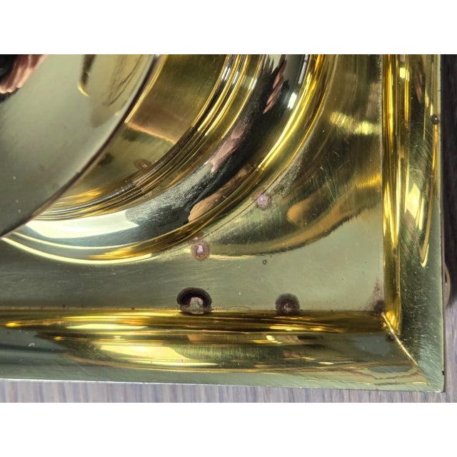 1990s Frederick Cooper Brass Faux Lantern Column Footed Table Lamp For Sale - Image 15 of 17