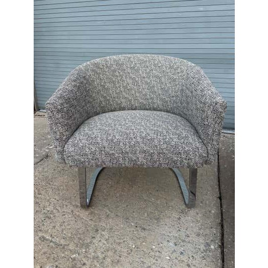Pair of Barrel Lounge Chairs Attributed to Pace Furniture, Chrome Bases, 1968 For Sale - Image 17 of 17