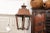 French Copper Three-Light Hexagonal Lanterns with Glass Panels, US Wired - A Pair For Sale In Atlanta - Image 6 of 12
