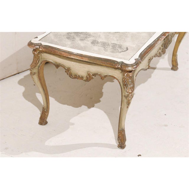 French A French Mirror Top Coffee Table For Sale - Image 3 of 5