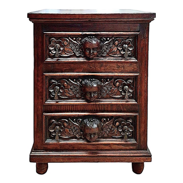 Antique Spanish Renaissance Revival Nightstand For Sale