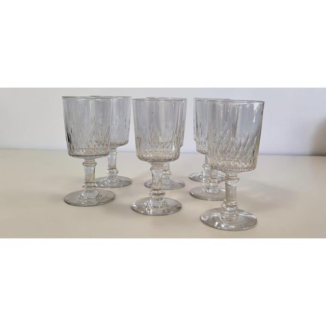 Champigny Richelieu Wine Glasses from Baccarat, 1920s, Set of 7 For Sale - Image 8 of 11