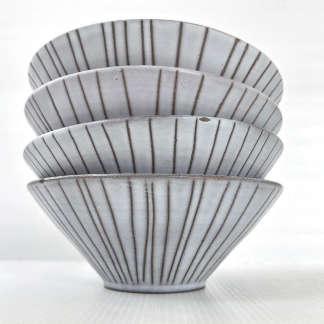 Vintage Ceramic Bowls by Jacques Innocenti Rivier, 1950, Set of 4 For Sale - Image 12 of 12