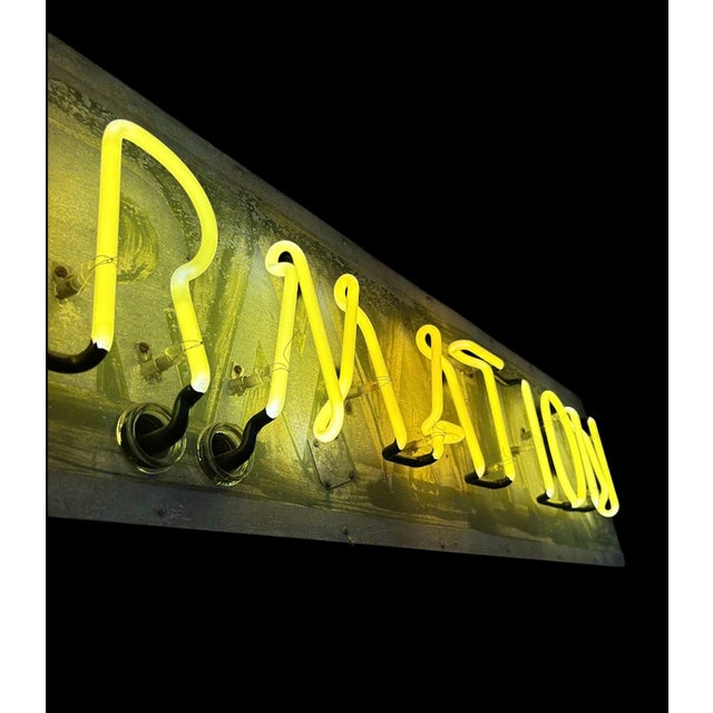Vintage Industrial Neon “Information” Light For Sale - Image 12 of 15