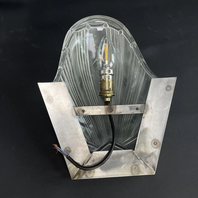 Metal Art Deco Sconces, 1930s, Set of 2 For Sale - Image 7 of 8