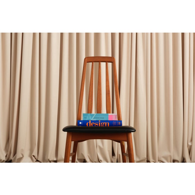 Vintage Niels Koefoed Eva Chair | Danish Mid-Century Modern Wood Leather Dining Seat For Sale In Chicago - Image 6 of 9