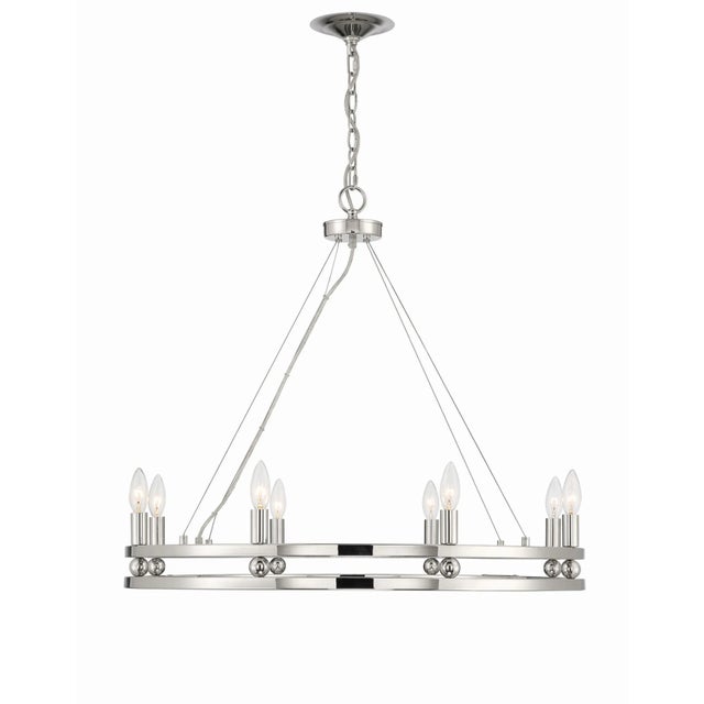 Fine finishing work is on display on the sleek and elegant Ashland Chandelier. Featuring eight dimmable bulbs, this...