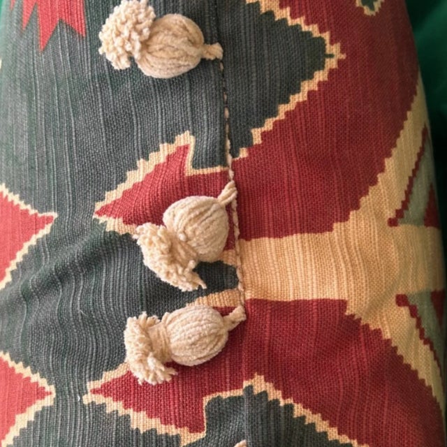 2020s Khan Bedhouin Decorative Pillow With Down Feather Insert For Sale - Image 5 of 7