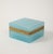1900 - 1909 Antique French Robin's Egg Blue Opaline Square Box With Fancy Mounts, 1900 For Sale - Image 5 of 12