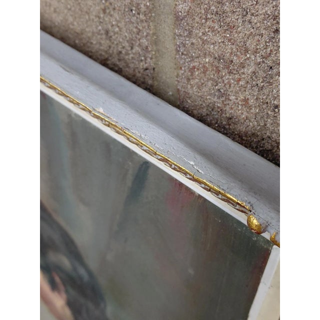 Wood Framed Oil on Canvas Titled "Young Seated Girl Artist" For Sale - Image 7 of 16