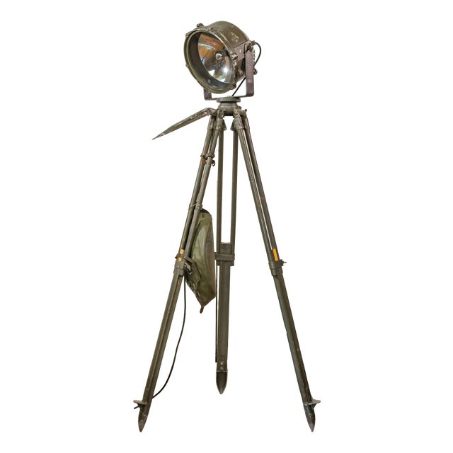 Military Signal Lamp Floor Lamp from JWO, Germany, 1950s For Sale