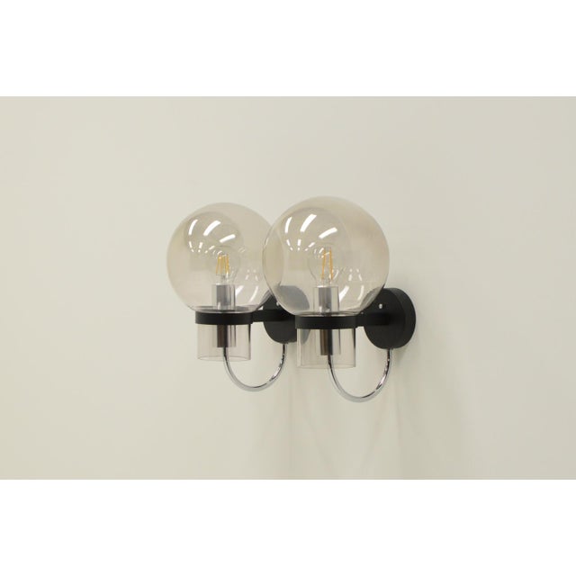 Mid-Century Modern German Wall Lamps from Glashütte Limburg, 1960s, Set of 2 For Sale - Image 3 of 6
