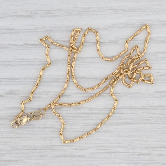Modern Tube Chain Necklace 18k Yellow Gold 16" 1.2mm For Sale - Image 3 of 6