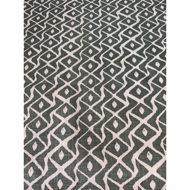 2020s Peter Fasano Geometric Handprinted Linen Fabric- Sarpa 4 Yards For Sale - Image 5 of 7