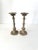 Metal Antique Cast Iron Pillar Candle Holders, a Pair For Sale - Image 7 of 15