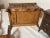 Brown Set of 8 Antique Handmade Mini Wood Bedroom Set Tramp Art Furniture Dresser Bed Vanity For Sale - Image 8 of 14