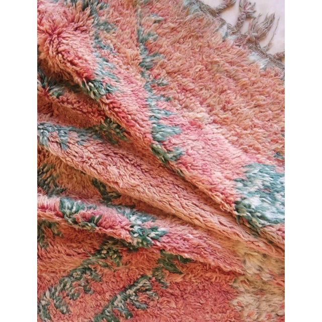 1980s 1980s Soft Pink Moroccan Rug - 11.2 X 5.7 Ft For Sale - Image 5 of 8