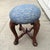 A fine 18th century Italian Baroque walnut stool with cabriole legs joined by an X-form stretcher ending in hoof feet....