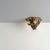 Gold Brass Floral Ceiling Lamp in the style of Hans Kögl, Germany, 1970s For Sale - Image 8 of 10