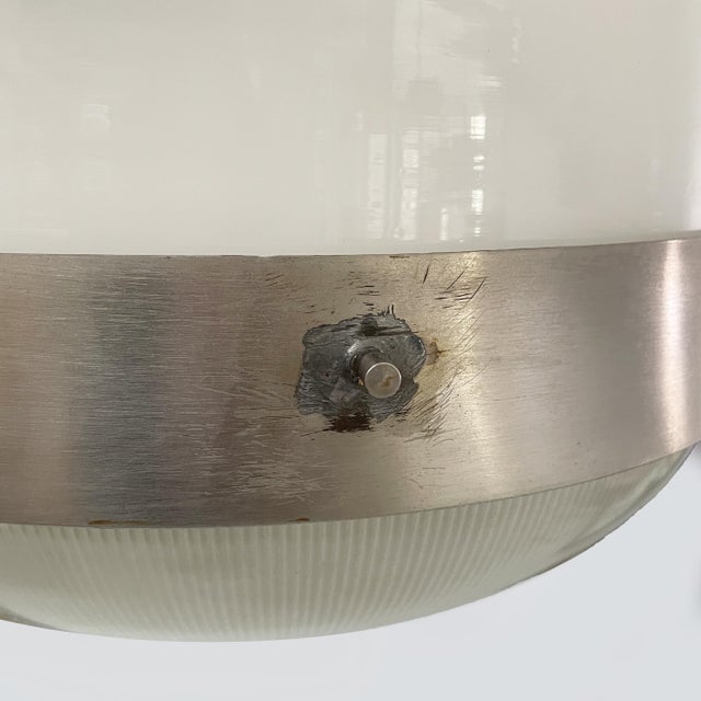 White Mid-Century Modern Italian Delta Pendant Light attributed to Sergio Mazza for Artemide, 1950s For Sale - Image 8 of 12