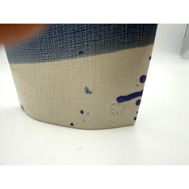 Vintage Hand Painted Studio Pottery Vase For Sale - Image 4 of 5